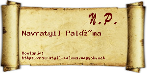 Navratyil Palóma névjegykártya
